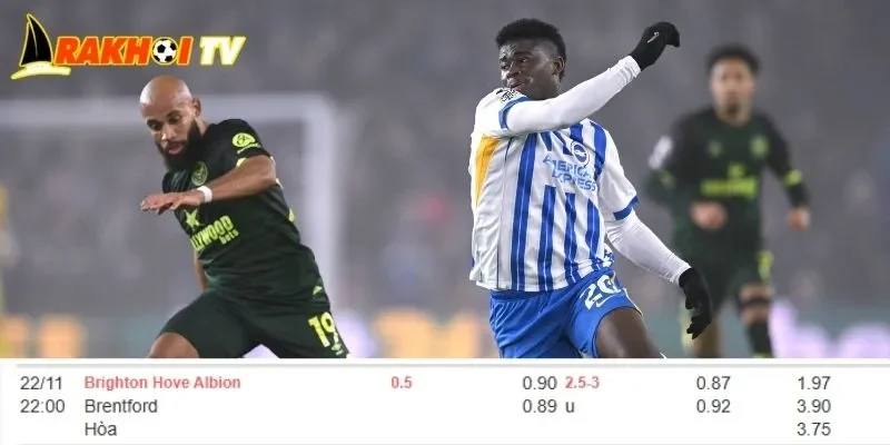 Nhận định kèo cá cược toàn diện nhất cho trận Brighton Vs Brentford