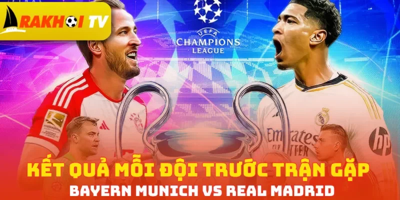Kết quả mỗi đội trước trận gặp Bayern Munich vs Real Madrid